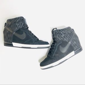 Nike Dunk Sky Hi black Hidden wedge sneaker